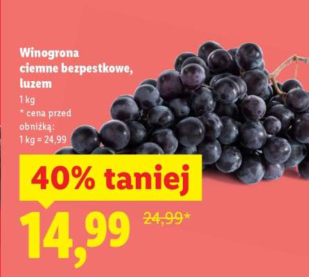 Winogrona ciemne bezpestkowe, luzem