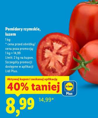 Pomidory rzymskie, luzem