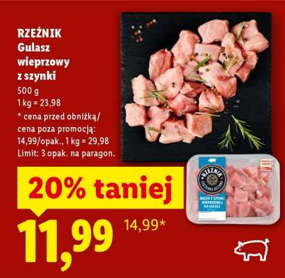 RZEŹNIK Gulasz wieprzowy z szynki