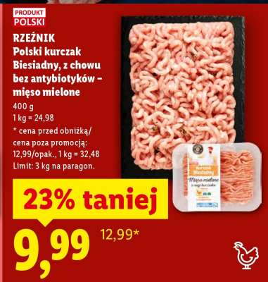 RZEŹNIK Polski kurczak Biesiadny z chowu bez antybiotyków – mięso mielone