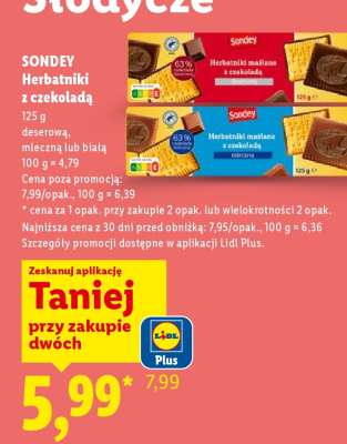 SONDEY Herbatniki z czekoladą