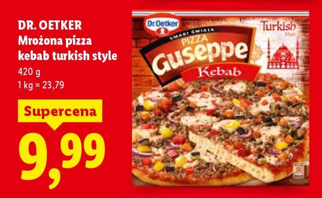 DR. OETKER Mrożona pizza kebab turkish style