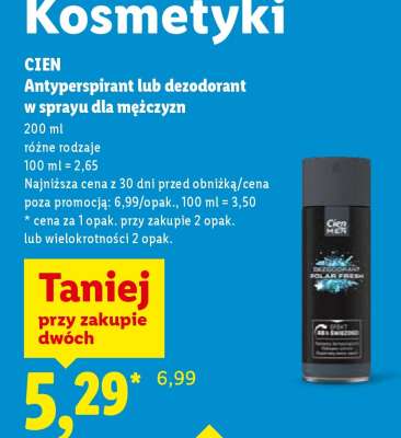 CIEN Antyperspirant lub dezodorant w sprayu dla mężczyzn
