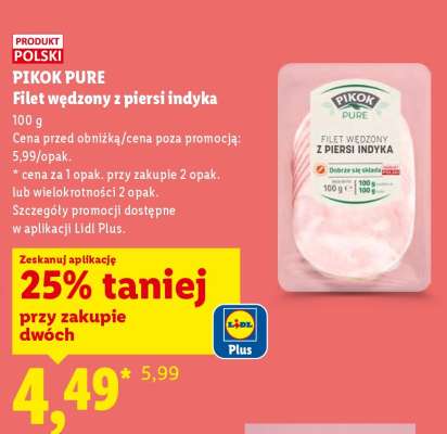 PIKOK PURE Filet wędzony z piersi indyka