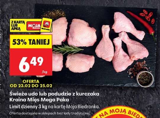 Świeże udo lub podudzie z kurczaka Kraina Mies Mega Paka