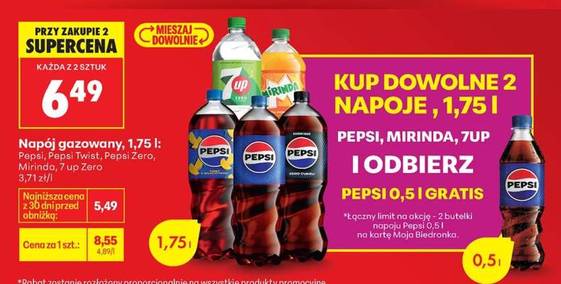 Napój gazowany, 1,75 l