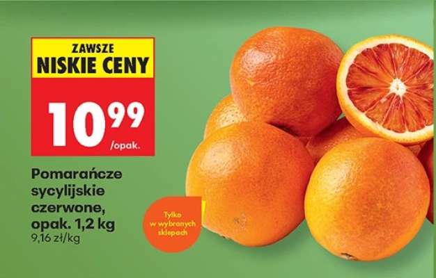 Pomarańcze sycylijskie czerwone , opak 1,2 kg