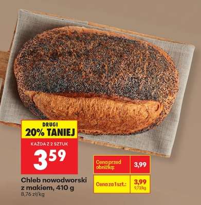 Chleb nowodworski z makiem, 410 g