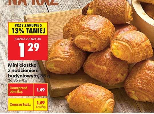 Mini ciastko z nadzieniem budyniowym, 35 g