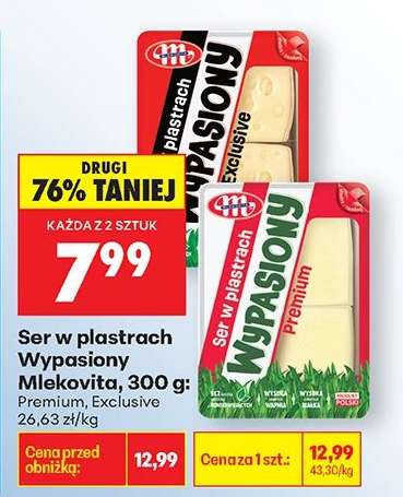 Ser w plastrach Wypasiony Mlekovita, 300 g