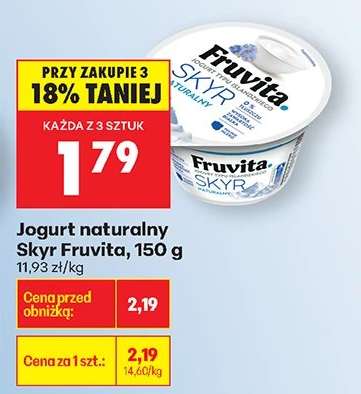 Jogurt naturalny Skyr Fruvita, 150 g