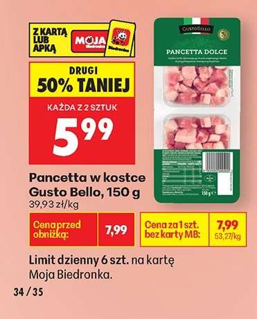 Pancetta w kostce Gusto Bello, 150 g