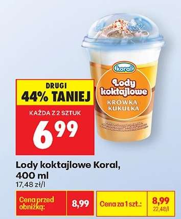 Lody koktajlowe Koral, 400 ml