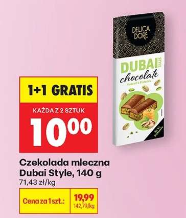Czekolada mleczna Dubai Style, 140 g