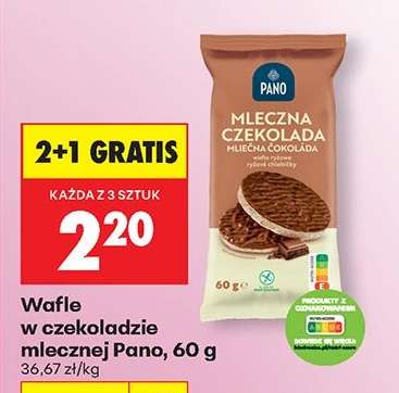 Wafle w czekoladzie mlecznej Pano, 60 g