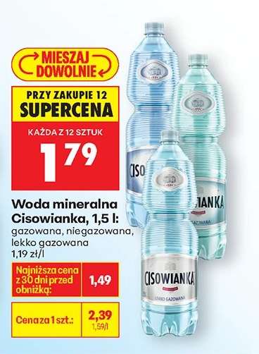 Woda mineralna Cisowianka, 1,5 l