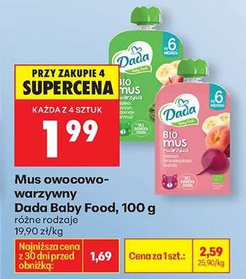 Mus owocowo warzywny Dada Baby Food 100 g
