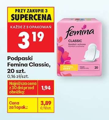 Podpaski Femina Classic, 20 szt.