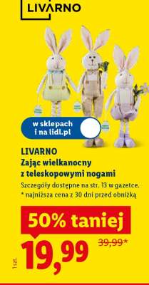 LIVARNO Zając wielkanocny z teleskopowymi nogami