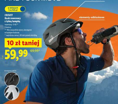 CRIVIT Kask rowerowy z tylną lampką