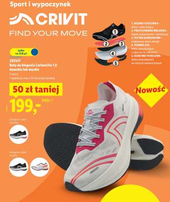 CRIVIT Buty do biegania CarbonLite 1.0 damskie lub męskie