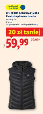 U.S. GRAND POLO DLA ESMARA Kamizelka pikowana damska