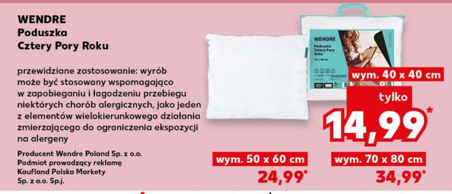 WENDRE Poduszka Cztery Pory Roku