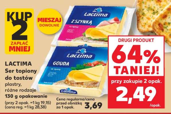 LACTIMA Ser topiony do tostów plastry, różne rodzaje