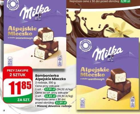 Bombonierka Alpejskie Mleczko