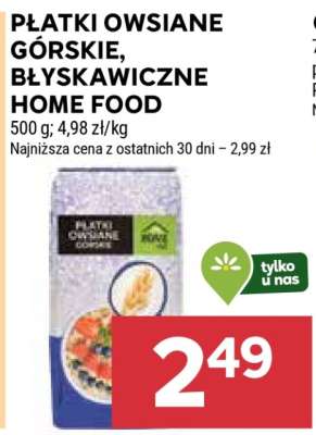 Płatki owsiane górskie, błyskawiczne Home Food