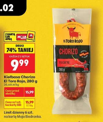 Kiełbasa Chorizo El Toro Rojo, 280 g