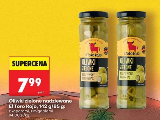 Oliwki zielone nadziewane El Toro Rojo, 142 g/85 g