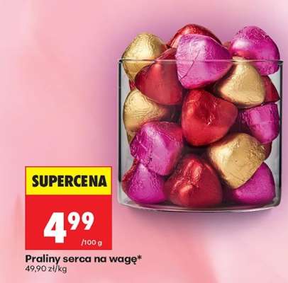 Praliny serca na wagę