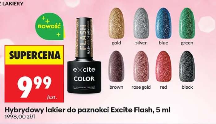 Hybrydowy lakier do paznokci Excite Flash, 5 ml