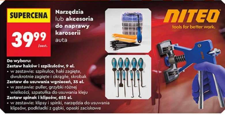 Narzędzia lub akcesoria do naprawy karoserii auta