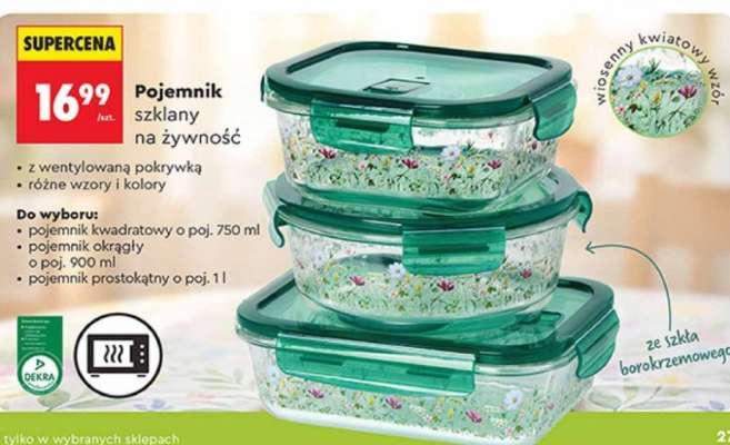 Pojemnik szklany na żywność