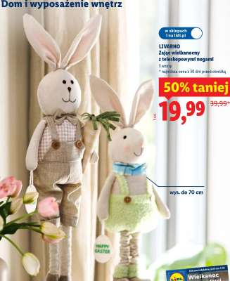 LIVARNO Zając wielkanocny z teleskopowymi nogami