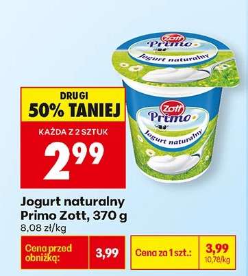 Jogurt naturalny PRIMO ZOTT 370 g