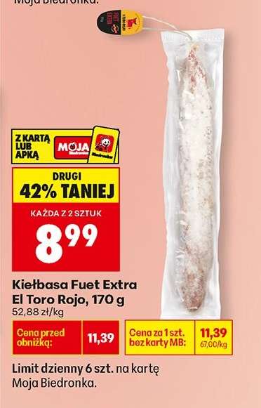 Kiełbasa Fuet Extra El Toro Rojo, 170 g