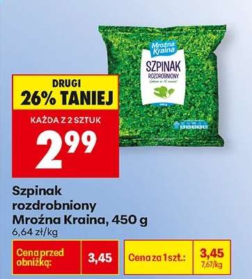 Szpinak rozdrobniony Mroźna Kraina 450 g