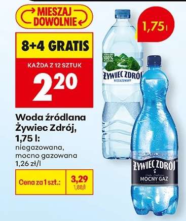 Woda źródlana Żywiec Zdrój, 1,75 l
