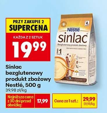 Sinlac bezglutenowy produkt zbożowy Nestlé , 500 g
