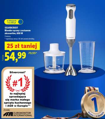 Silvercrest Blender ręczny z zestawem akcesoriów 600 W