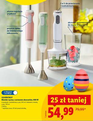 Silvercrest Blender ręczny z zestawem akcesoriów 600 W