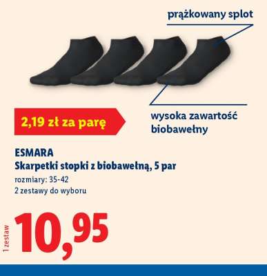 ESMARA Skarpetki stopki z biobawełną, 5 par