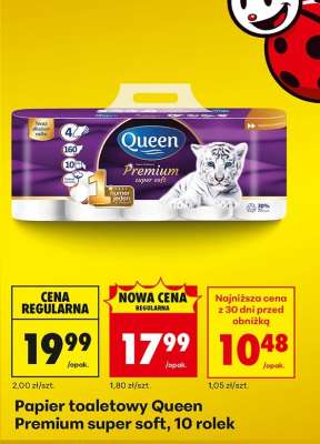 Papier toaletowy Queen Premium super soft, 10 rolek