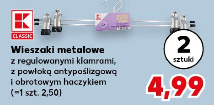 Wieszaki metalowe