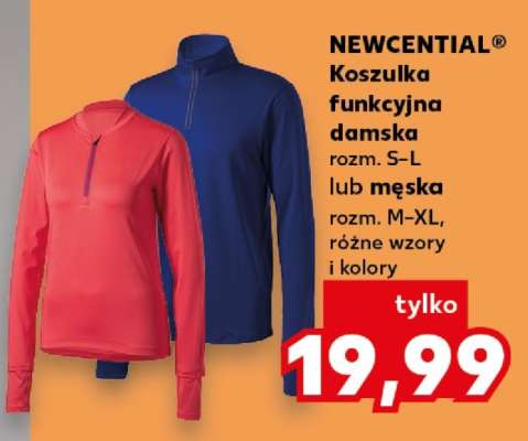 NEWCENTIAL Koszulka funkcyjna damska rozm. S-L lub męska rozm. M-XL, różne wzory i kolory