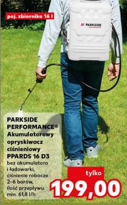 PARKSIDE PERFORMANCE® Akumulatorowy opryskiwacz ciśnieniowy PPARDS 16 D3