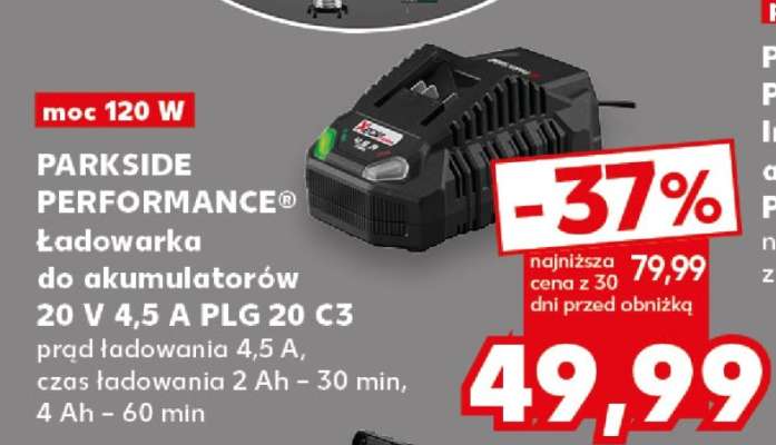 PARKSIDE PERFORMANCE® Ładowarka do akumulatorów 20 V 4,5 A PLG 20 C3